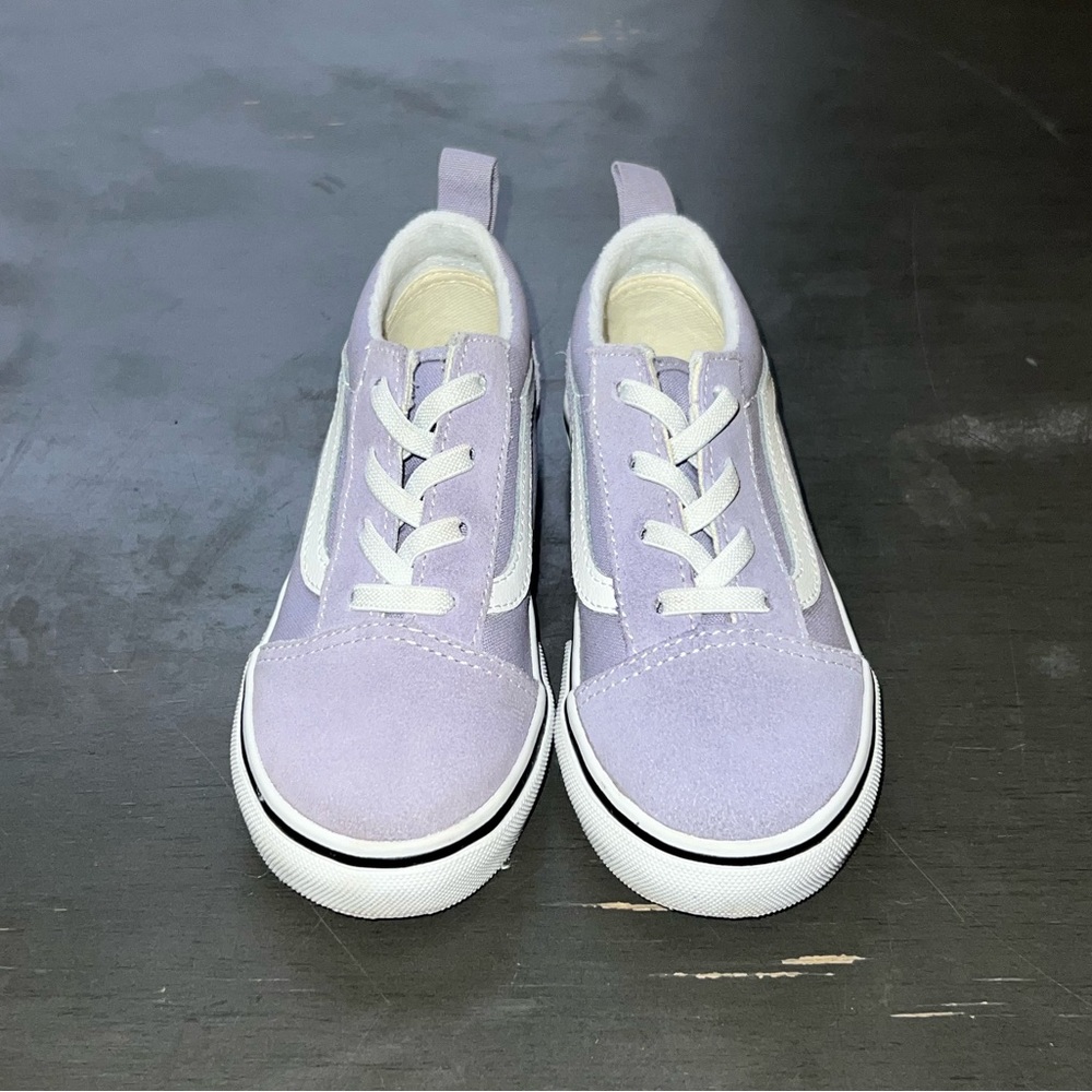 Vans - Lavender Toddler Old Skool Elastic Lace Shoe- Size 10 Toddler